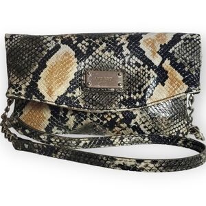 Nine West Snakeskin Print Clutch Wristlet Shoulder Bag